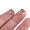 100 Pack Small Key Ring 12 mm Round Metal Split Rings for Home Keys Organization