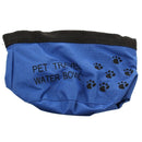Pet Dog Cat Bowl Water Food Feeder Portable Collapsible Foldable Travel Blu