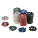 100 Pcs 5 Colors Poker Chips Poker Chips With Acrylic Storage Box For Casino