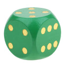 2x Large Wooden Dice D6 Six Sided Dies for D&D RPG Games 1.97'' Green+Yellow