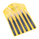 6x/set Professional Stainless Steel Coated Precision Tweezers Craft Anti Static.