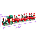 New 4 Piece Wood Christmas Xmas Train for Ornament Decoration Decor Gift