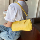 Women Totes Bags Alligator PU Elegant Shopping Shoulder Handbag (Yellow)