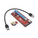 USB 3.0 PCI-E Express 1x To 16x Extender Riser Card Adapter Power Cable Kits
