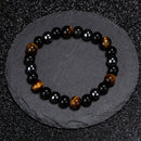 Tiger Eye Stones Strand Beaded Stretch Bracelets Powerful Energy Men Women