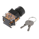 Key Switch ON/OFF Lock LAY38 3 Gears Key Switch 22MM Electronic With Keys New