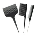 ABS Plastic Weaving Sectioning Highlight Foiling Comb Tail Combs Black