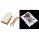 11x Unfinished Wood Pieces Decor Dried Flowers Bookmark Board Card