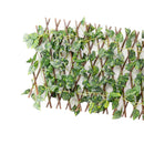 Garden Screening Expanding Trellis Fence Privacy Screen w/ Artificial Ivy Leaves
