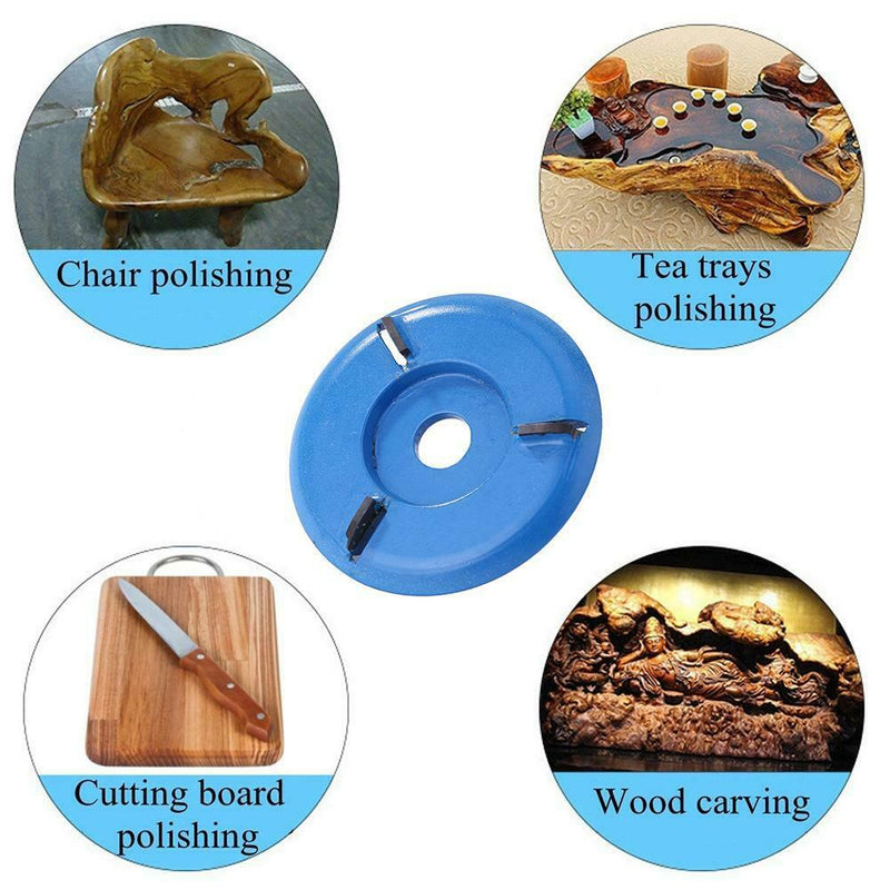 3 Teeth Plane Wood Carving Disc Polishing Grinding Tool Milling Cutter SN9F