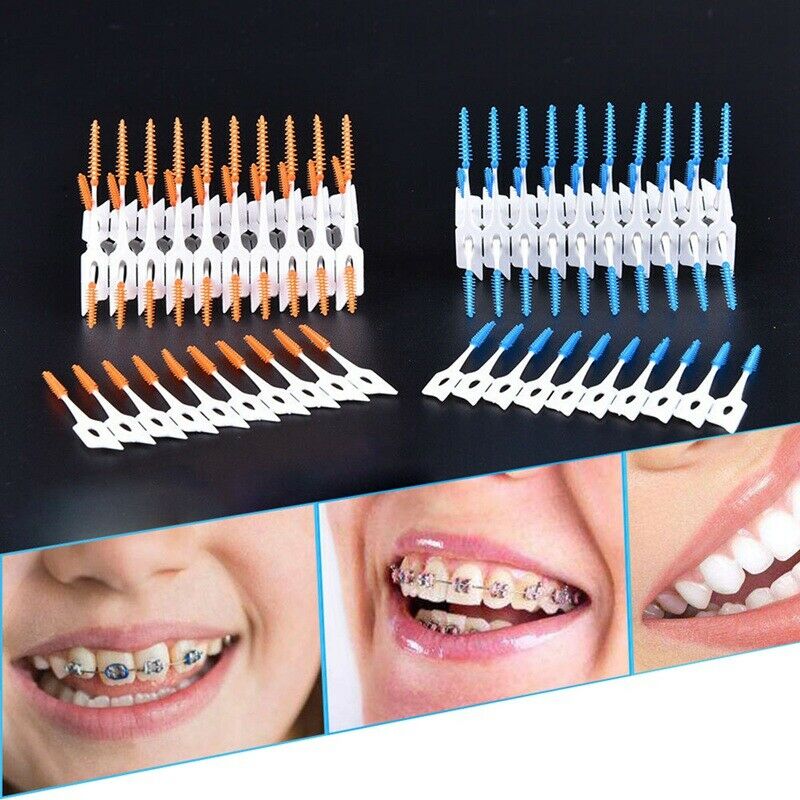 80pcs/Box Elastic massage the gums between the teeth brushing teeth brushin O1D1