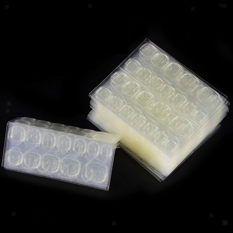 240 Pack Clear Jelly Two Sided Nails Tapes Breathable Stickers Adhesive Glue