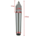 1PC MT2 Morse Taper 2 Half (Dead) Lathe Center - Steel Tipped