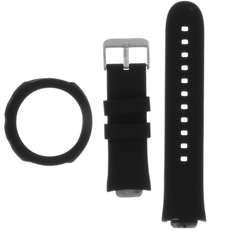 Silicone Wrist Strap Band +Protector Case Cover for ASUS ZenWatch 3  black