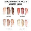 Sace Lady 4 Colors Highlighter Palette Makeup Face Contour Powder Bronzer M