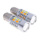 2X 5630 1157 Dual Color Switchback 20-LED Tail Brake Stop Bulb Turn Signal Light