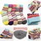 1 Pair Womens Thicken Warm Socks Boho Winter Mid High Retro Socks Random Color