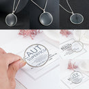 5x Magnifier Round Reading Magnifying Glass Lens Pendant Long Chain Necklace NEW
