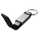 32GB USB 2.0 Keychain Memory Stick Leather Case Black
