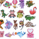 50Pcs Cute cartoon animals DIY notebook suitcase laptop guitar bike stickers FT