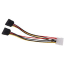4Pin IDE to 2 Serial ATA SATA Y Splitter Hard Drive Power Adapter Cable