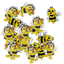 New 20 Pieces Wood Shapes Bee Embellishments for Scrapbooking Crafts Decora Q3J4