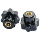 1X(3Pcs M6 Hand Adjusting Nut /Bakelite Star Type Plastic Head Handle Nuts
