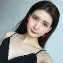Fashion Women Lover Heart Ball Dangle Ear Stud Geometric Earrings Jewelry