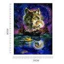 Moonlight Wolf 5D Diamond DIY Painting Kit Home Decor Craft 30 X 40cm
