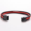 8 Pin 30cm ATX Board PSU Power Supply Extension Cable Wire Black Red Sleeved  Kw