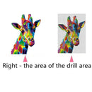 Cross Stitch Kit Diy Diamond Embroidery Color Giraffe Full Round Diamond Pa