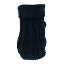 Small Pet Dog Sweater Warm Clothes Crochet Coat For Chihuahua Dark Blue 8#