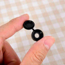 screw cap cup washer hinged cover black ( pack of 50 )