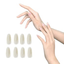 50pcs/Pack Ultra-Thin No. 3 Round Half Cover Nail Stickers Salon Exemption