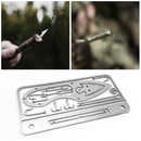 Wilderness Survival Card Fishhook Arrow Snare locks Awl Needles Blades Practical