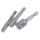 1socket adapter drill bits set hex shank 1/4" 3/8" 1/2" 3pcs impact driver FT