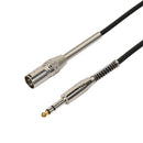 3P XLR Male Jack to 1/4" 6.35mm Female Plug Stereo Microphone Cable Adapter