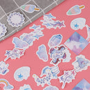 46Pcs/Bag Decorative Stickers Adhesive Stickers DIY Stationery Stickers Decor BX