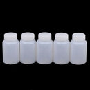 5X 100mL Laboratory Chemical Storage Case White Plastic Widemouth Bottle OZ