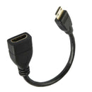 2 Piece 17CM Mini HDMI Male To HDMI Female Converter Adapter Cable For Video