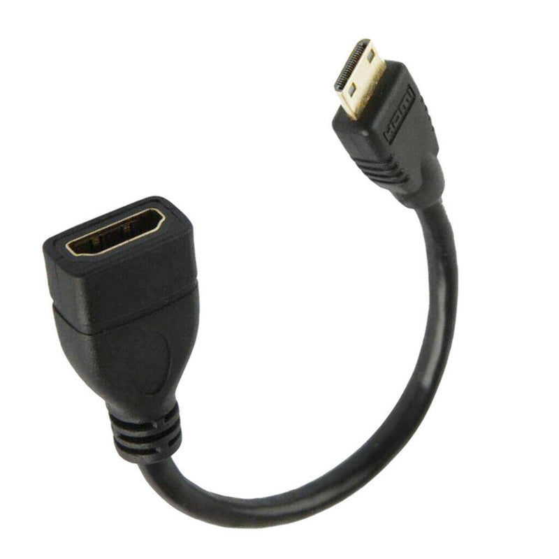 2 Piece 17CM Mini HDMI Male To HDMI Female Converter Adapter Cable For Video