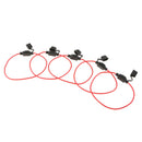 5 Pieces In-Line Car Fuse Holder Blade Mini 16AWG Cable 12V/24V/32V Waterproof