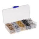 1500PCS Plastic CCB Beads Round Loose Spacer Beads Sets For Jewelry Making