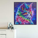 5D DIY Special Shaped Diamond Painting Color Cat Cross Stitch Embroidery