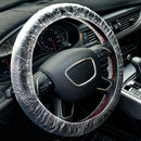 100pcs Clear Waterproof Car Universal Disposable Plastic Steering Wheel Cover