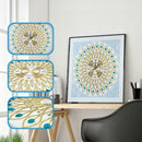 DIY Special Shaped Diamond Painting Flower Wall Clock Cross Stitch Decor