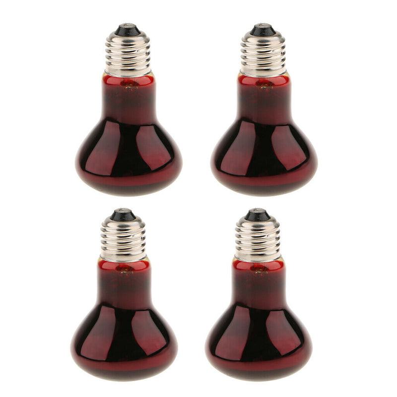 4x Reptile Terrarium UVA Heat Lamp Night-time Viewing Lighting 50W E27 Base