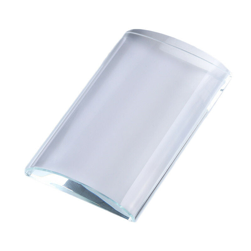 1pc U Type Smooth Curved Tile Eyelash Extension Stand Glass Glue Pallet Clear 3C