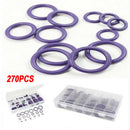 265pcs Car HNBR A/C System Air Conditioning O Ring Seals Set Vehicle Kit Tools