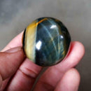 1x Natural Blue Tigers eye jasper quartz Sphere crystal ball rock Healing New